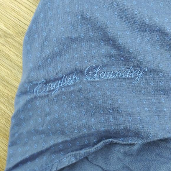 English Laundry Shirt Mens Size M Blue Long Sleeve Casual Button Up - Picture 8 of 8